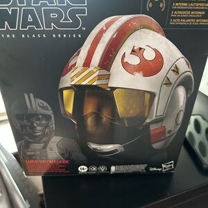 Star Wars Black Series Luke Skywalker Helmet - Red, White, and Gray